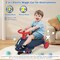 6v Kids Ride On Drifting Wiggle Car 2 In 1 With Music And Pedal And Dolphin-like Design-blue